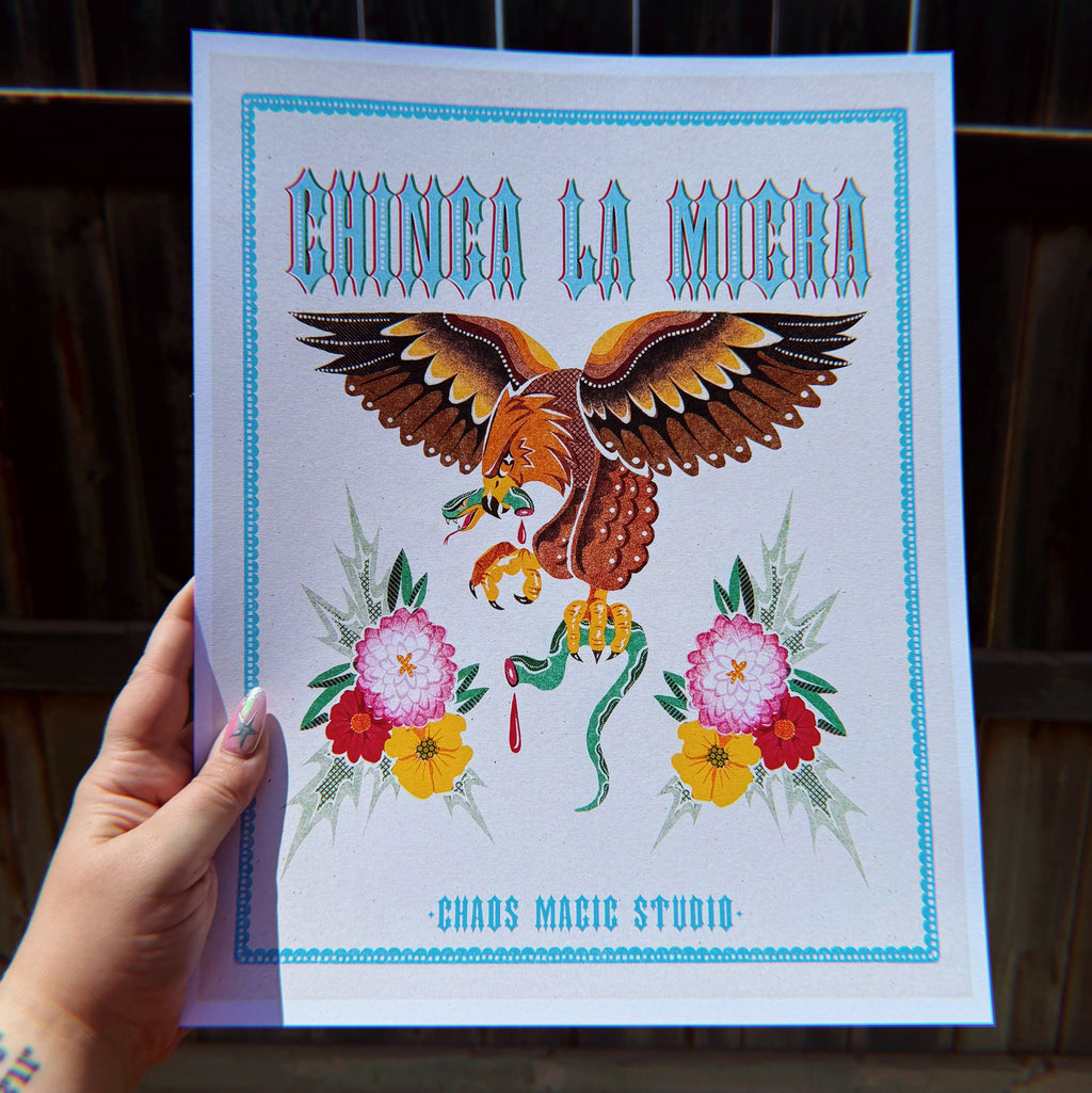 Chaos Magic Studio • Trad Eagle "Chinga La Migra" 11" x 14" Print