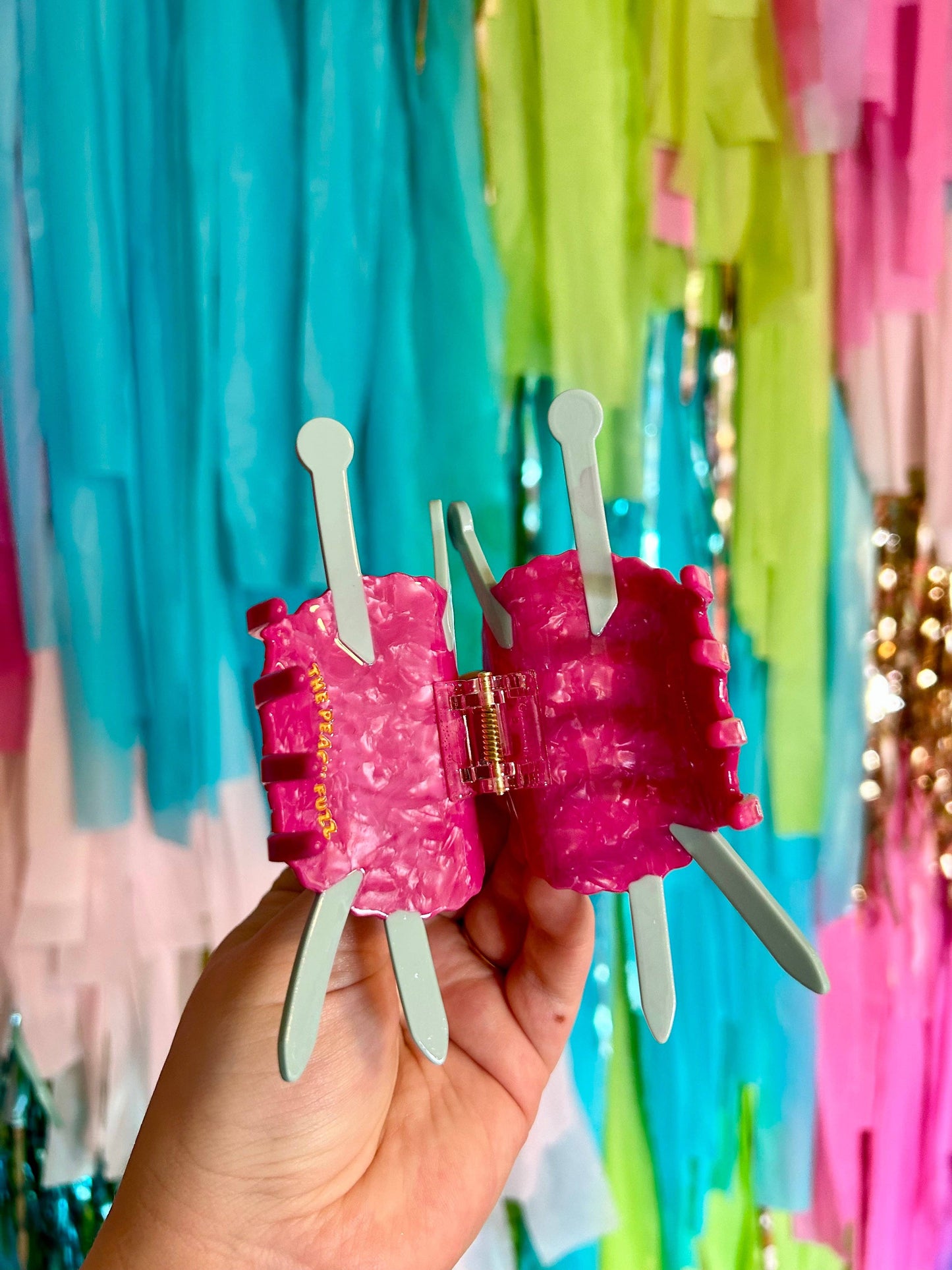 The Peach Fuzz • Yarn Crafts Knitting Needles Hair Claw