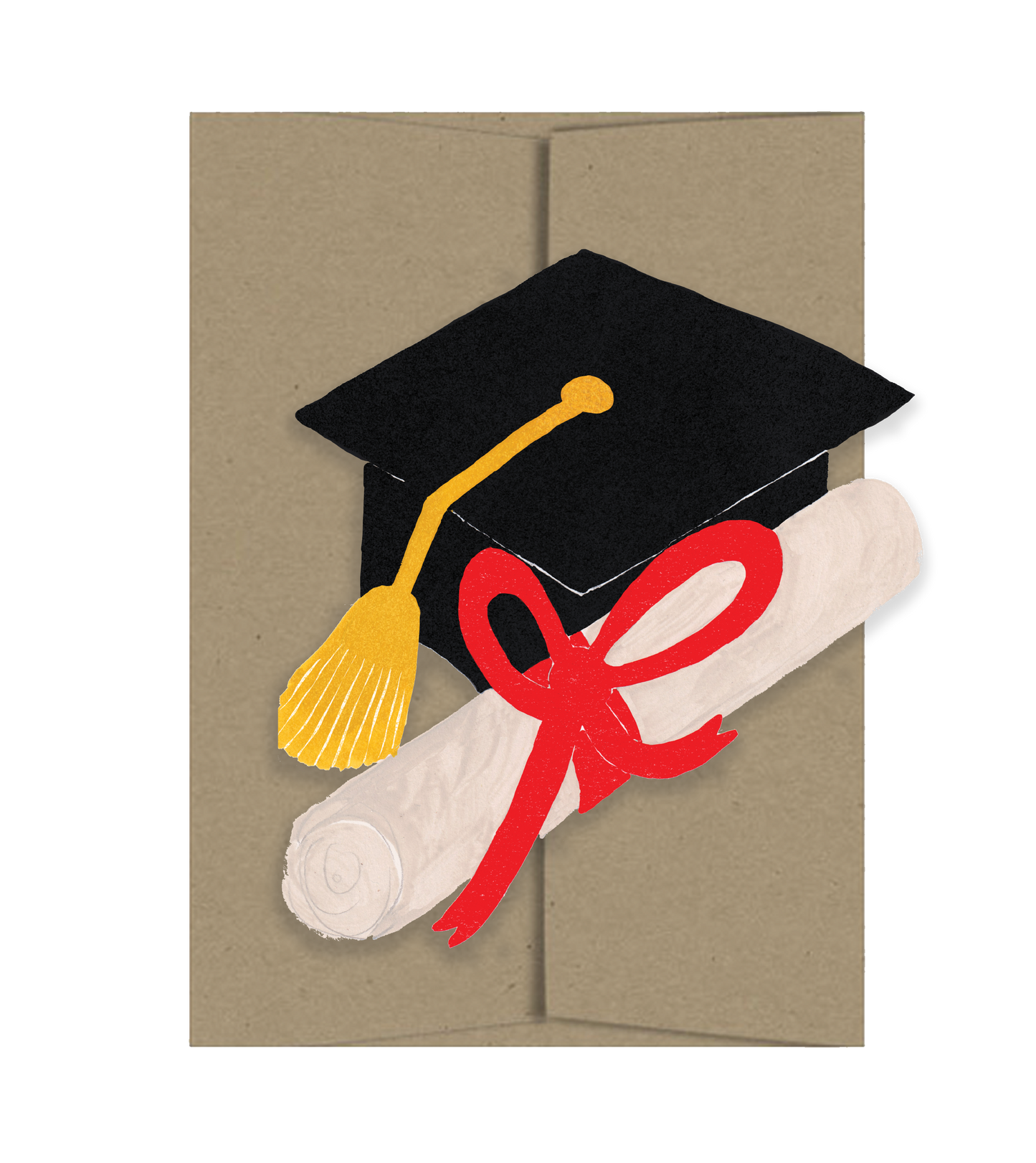 Happy Graduation, Die-Cut Blank Greeting Card