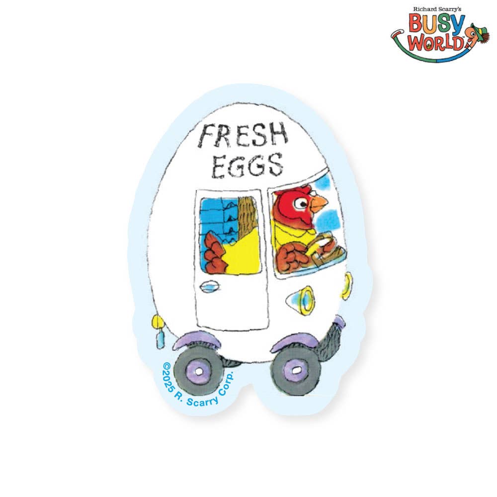3P4 x Richard Scarry® - Egg Car Sticker