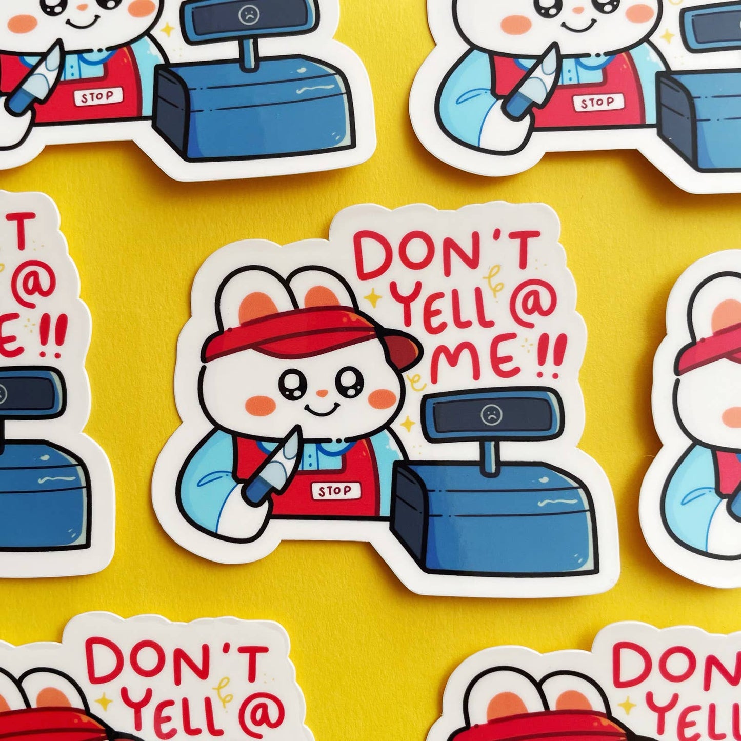 Ghostiekid • Don't Yell At Me Bunny Rabbit Vinyl Sticker