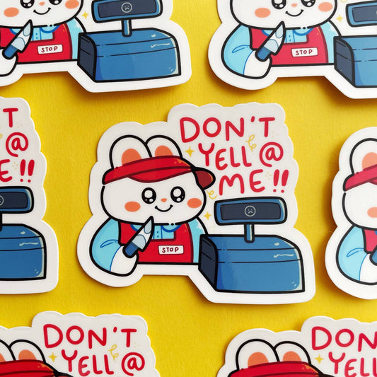 Ghostiekid • Don't Yell At Me Bunny Rabbit Vinyl Sticker