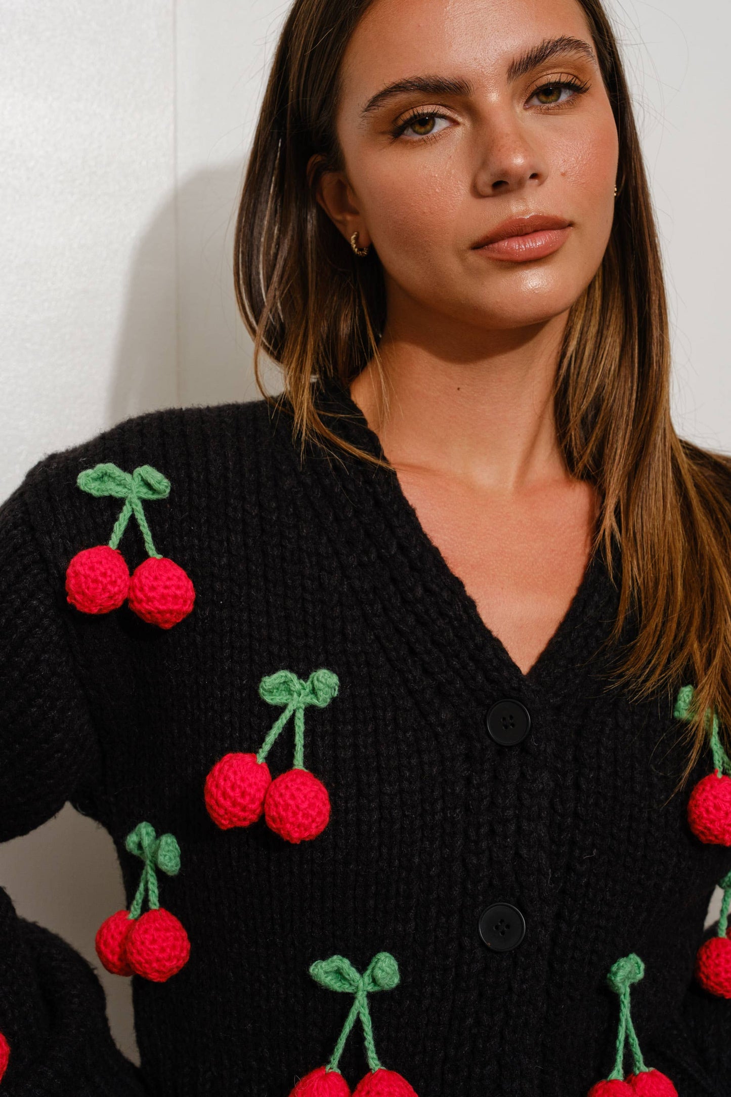 Cropped Cherry Cardigan
