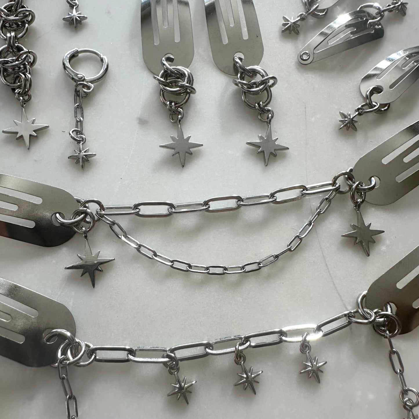 Foolish Fetish • Cosmic Starburst Chainmail Earrings