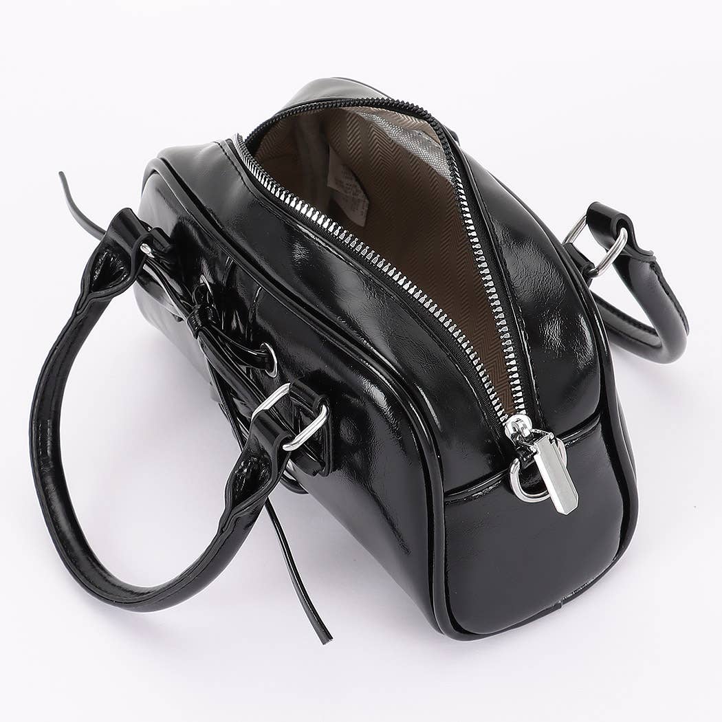 Vegan Leather Lace up Mini Hand Bag