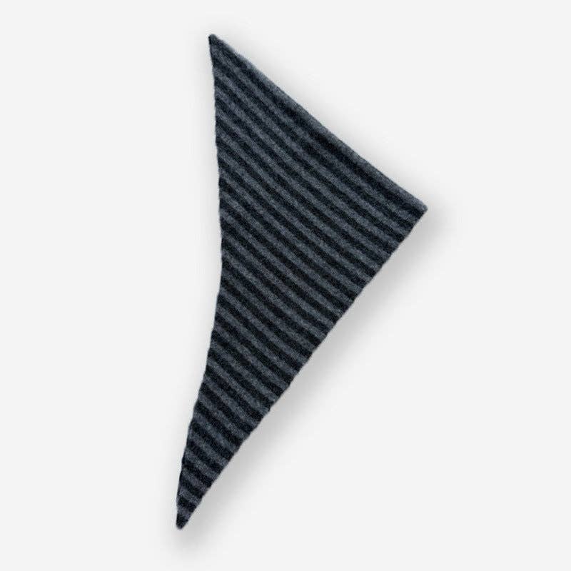 Striped Wool Triangle Scarf