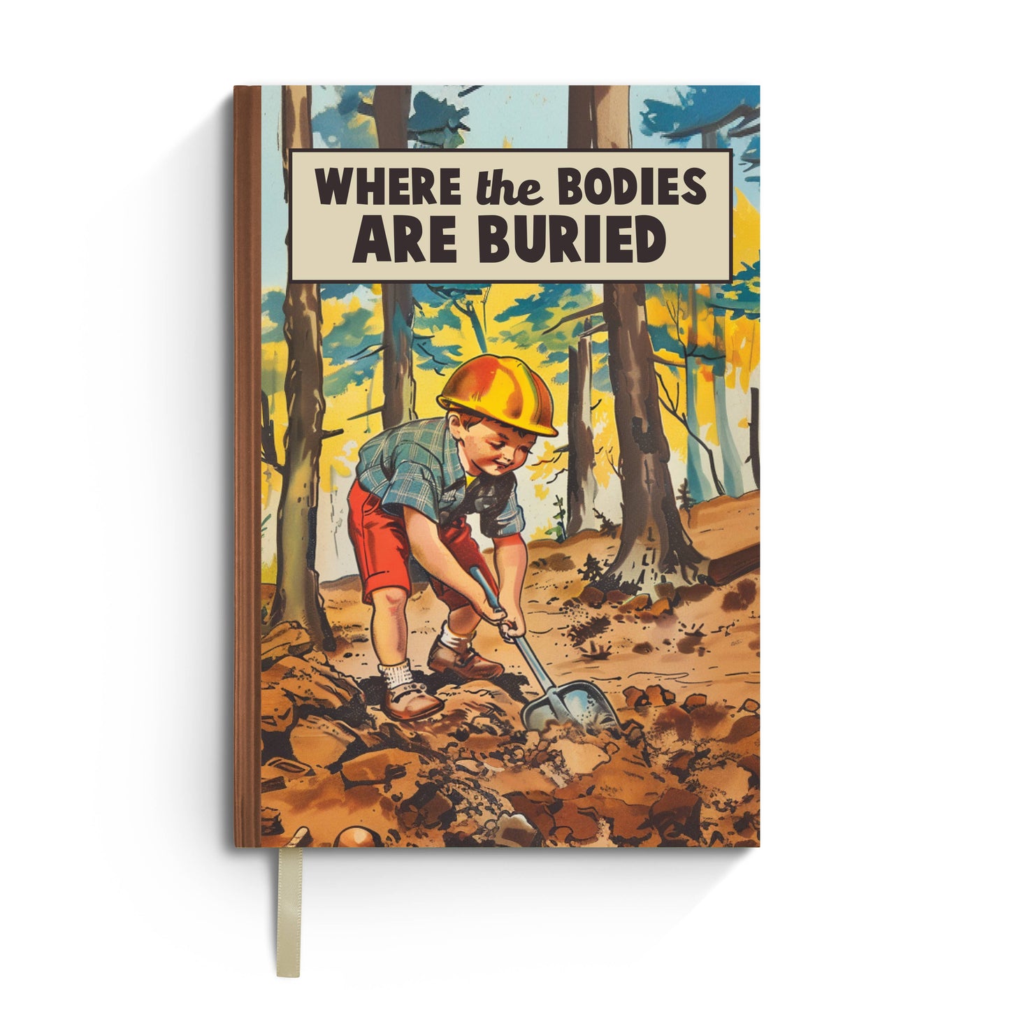 “Where the Bodies Are Buried” Vintage-Style Lined Notebook