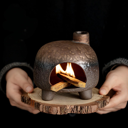 Little Golden House Incense Fireplace