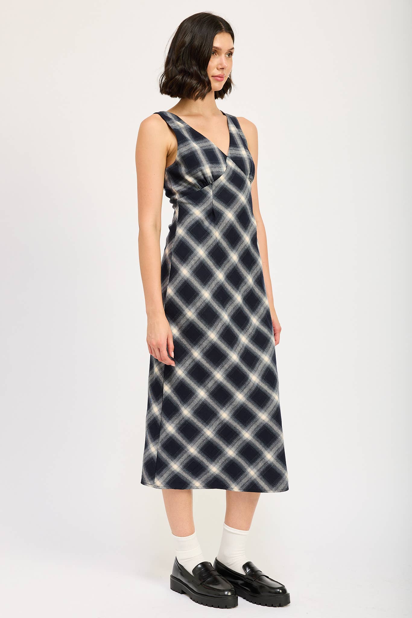 Emory Park • Maxi Dress, Navy Plaid