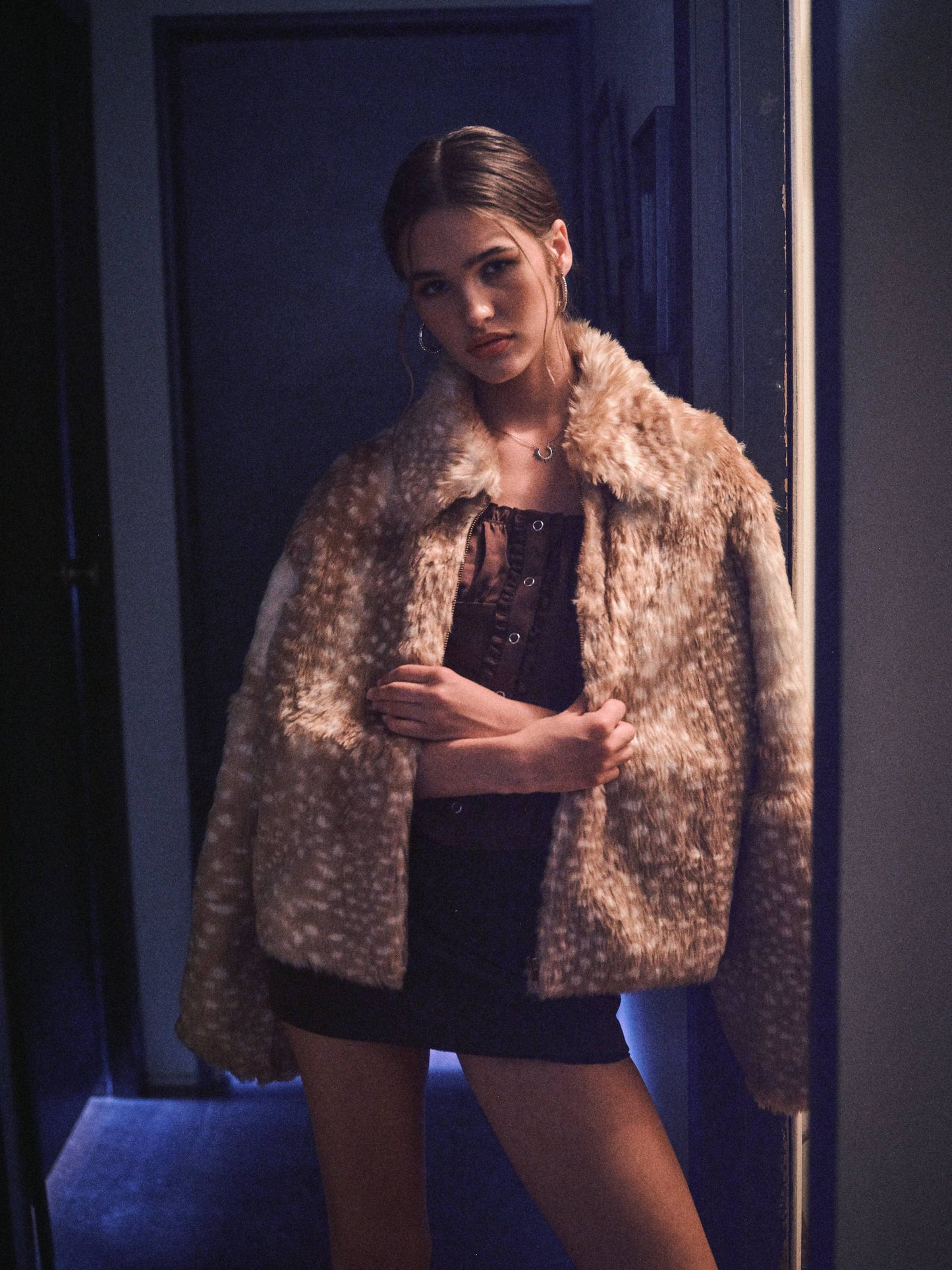 Pretty Garbage • Fawn Faux Fur Coat Jacket