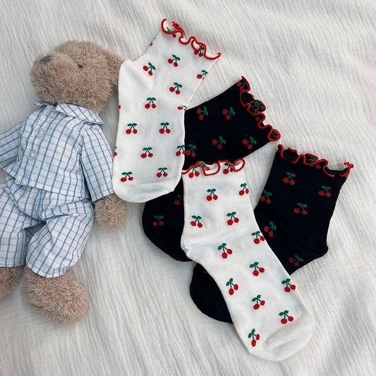 CUTE CHERRY COTTON SOCKS