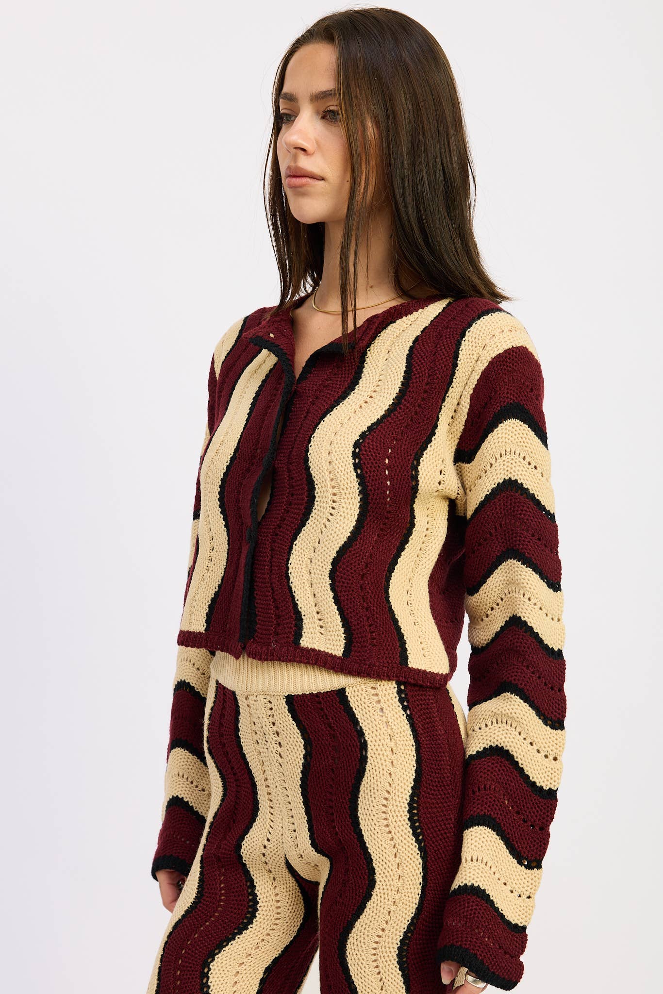 Emory Park • Cropped Sweater, Swirl Design