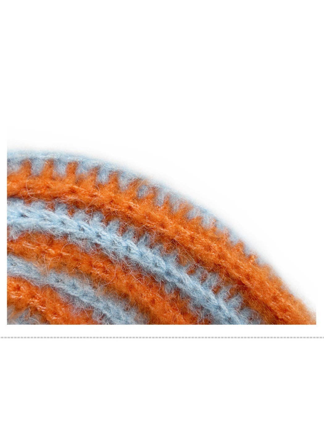 Color-block Striped Cuffed Knitted Beanie