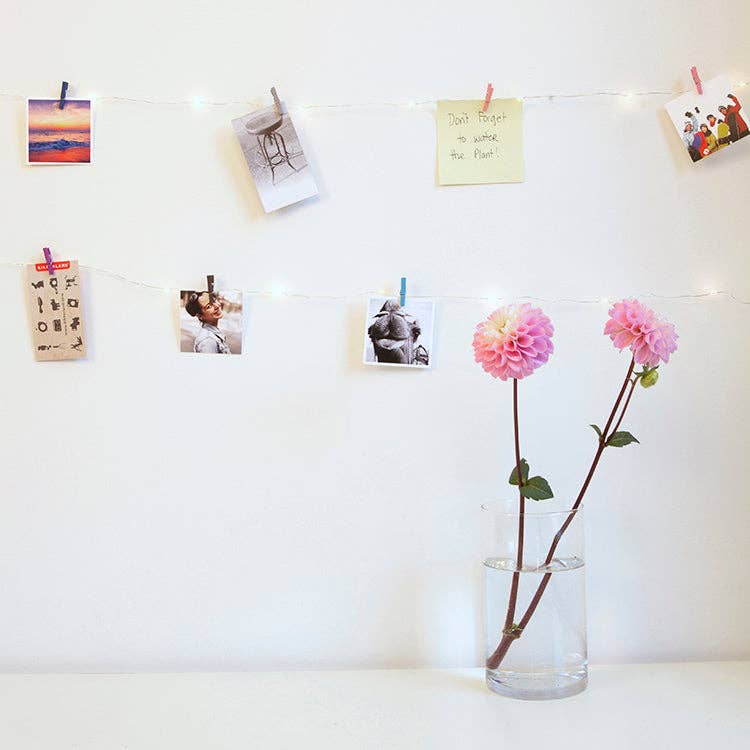 Mini Clothespin Photo Display String Lights