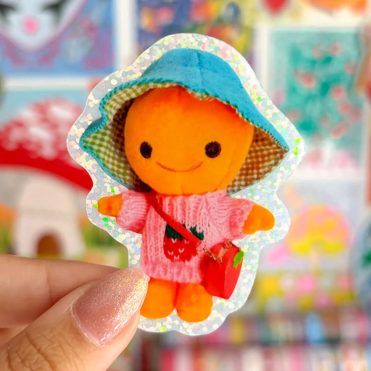 Veronica Porlier • Clementine Keychain Glitter Vinyl Sticker