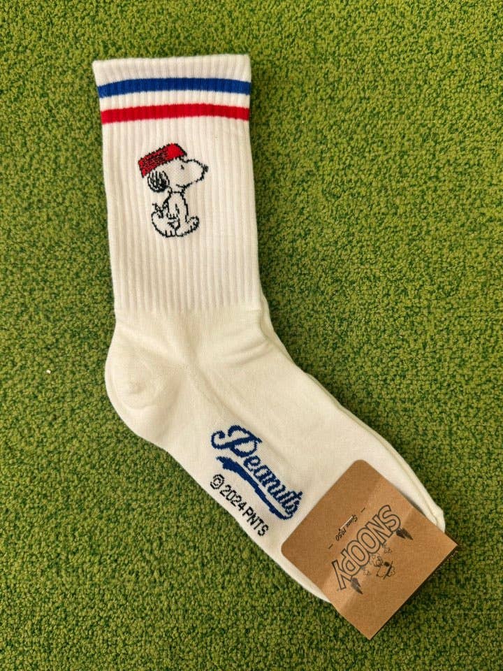 Snoopy • 2-Line Crew Cotton Socks