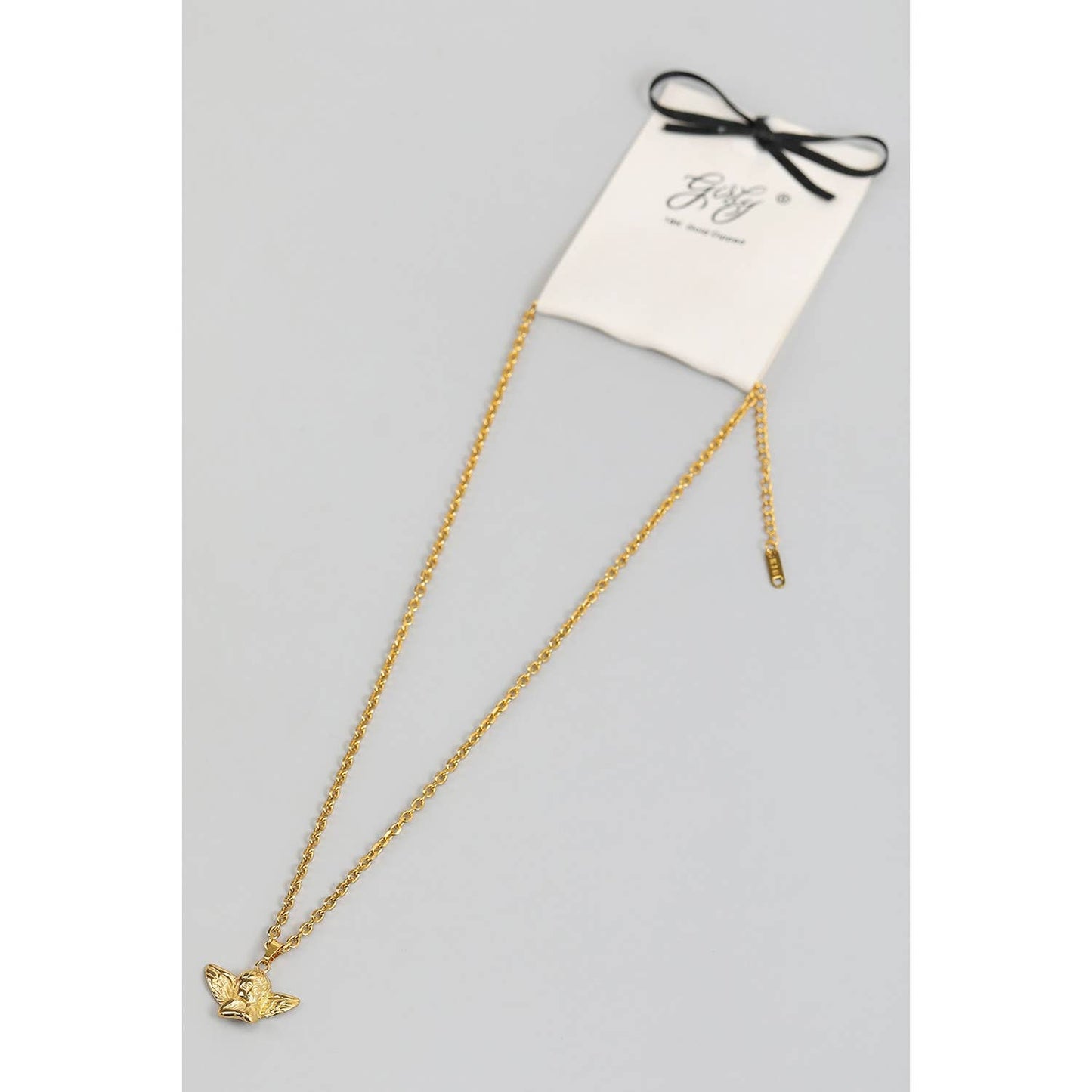 Girly • Cherub Necklace, Gold Dipped Stainless Steel