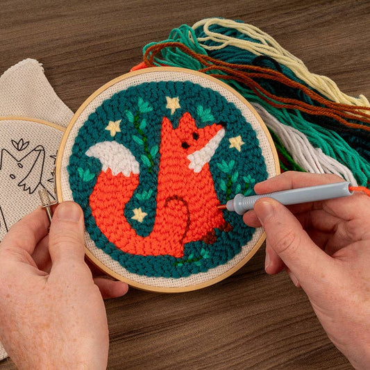 Fox Punch Needle Kit, DIY