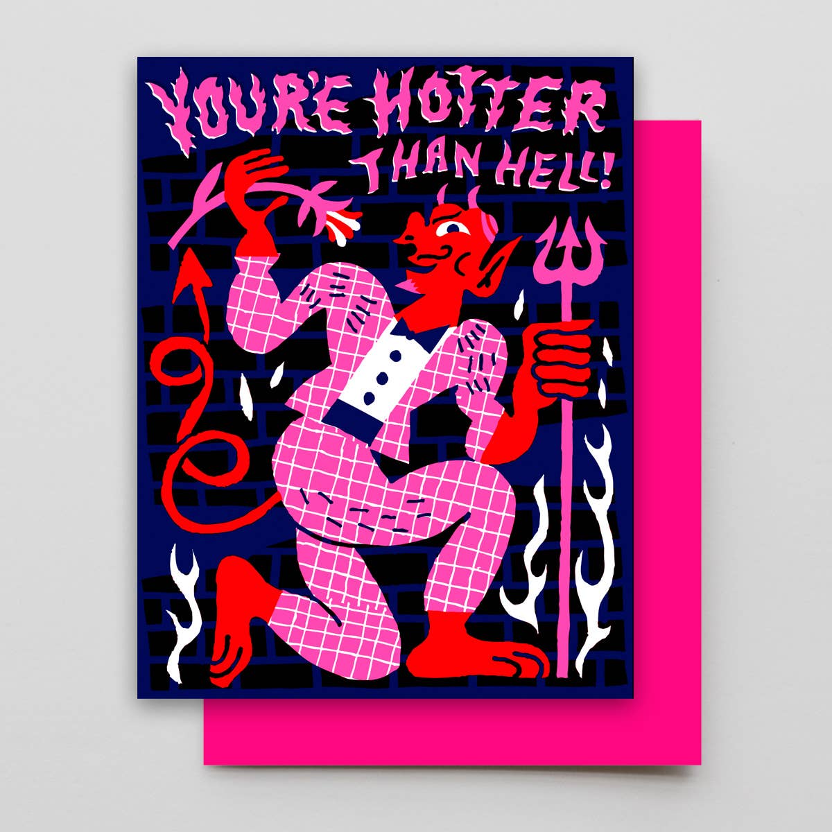 Hammerpress • “You’re Hotter Than Hell!" Devil Greeting Card