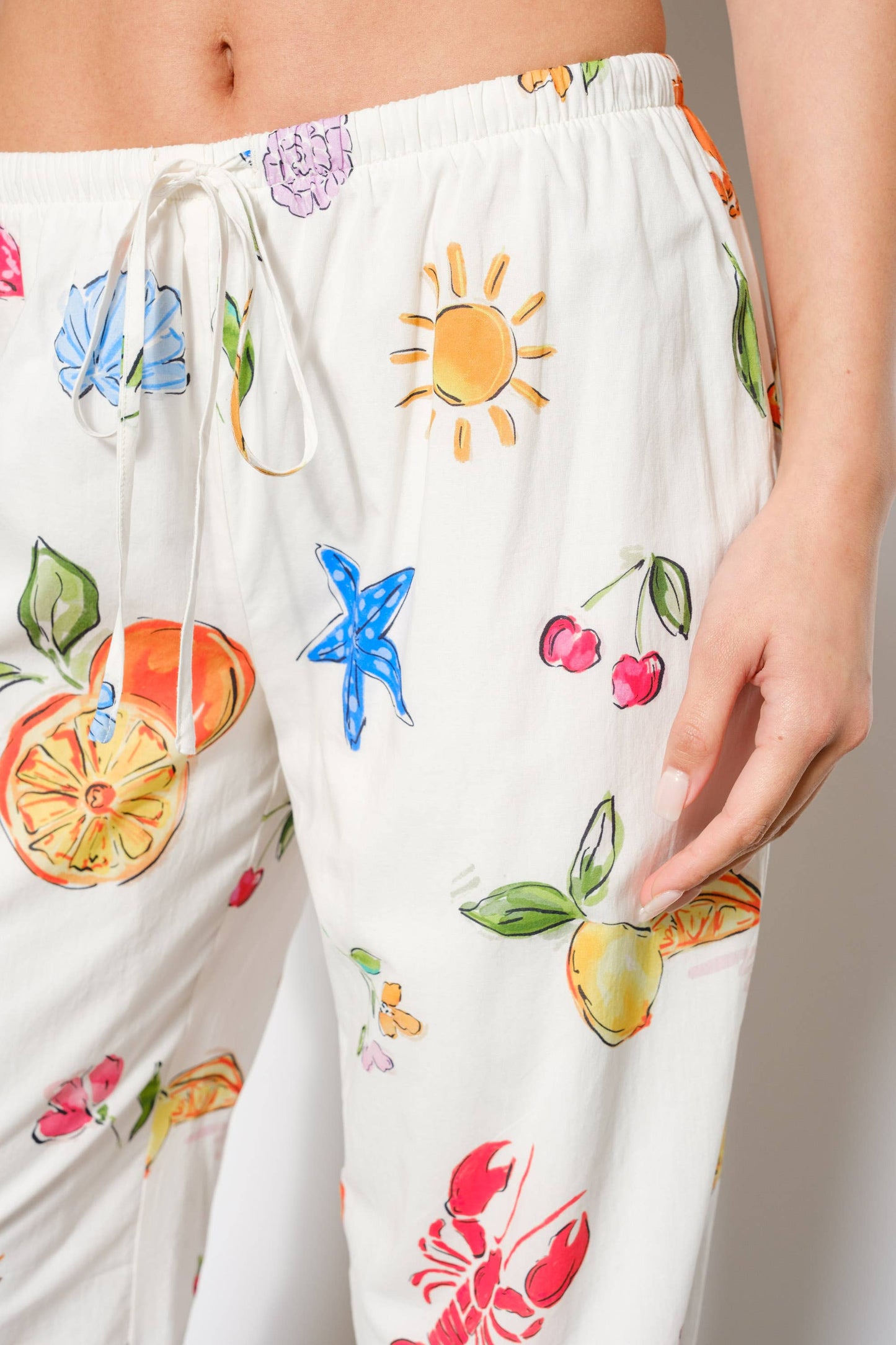EXCLUSIVE SUMMER PRINT DRAWSTRING PANTS