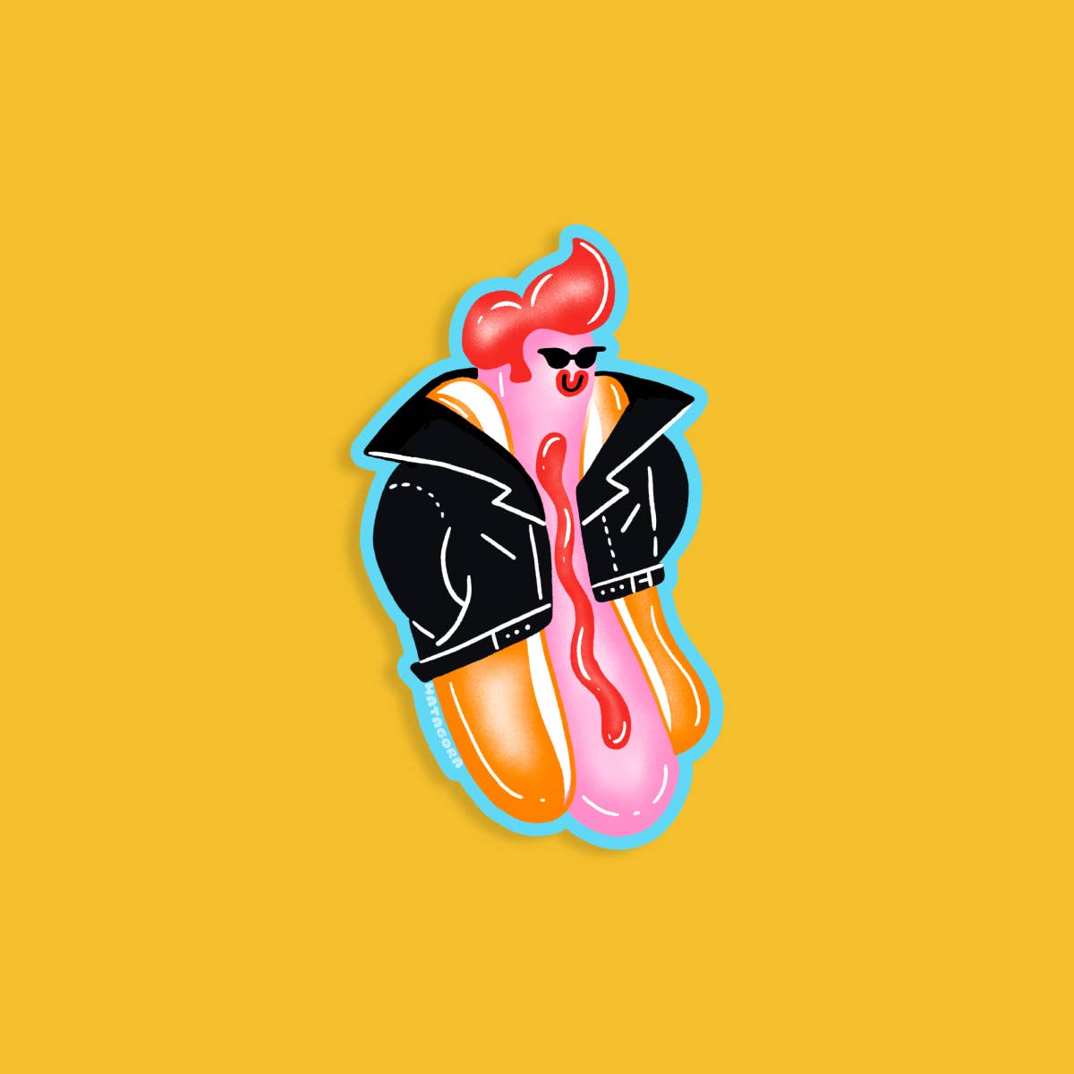Matagora Club • Danny Zuko Greaser Punk Matte Vinyl Sticker