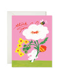 Karen Schipper • Bunny Bouquet Thank You Greeting Card