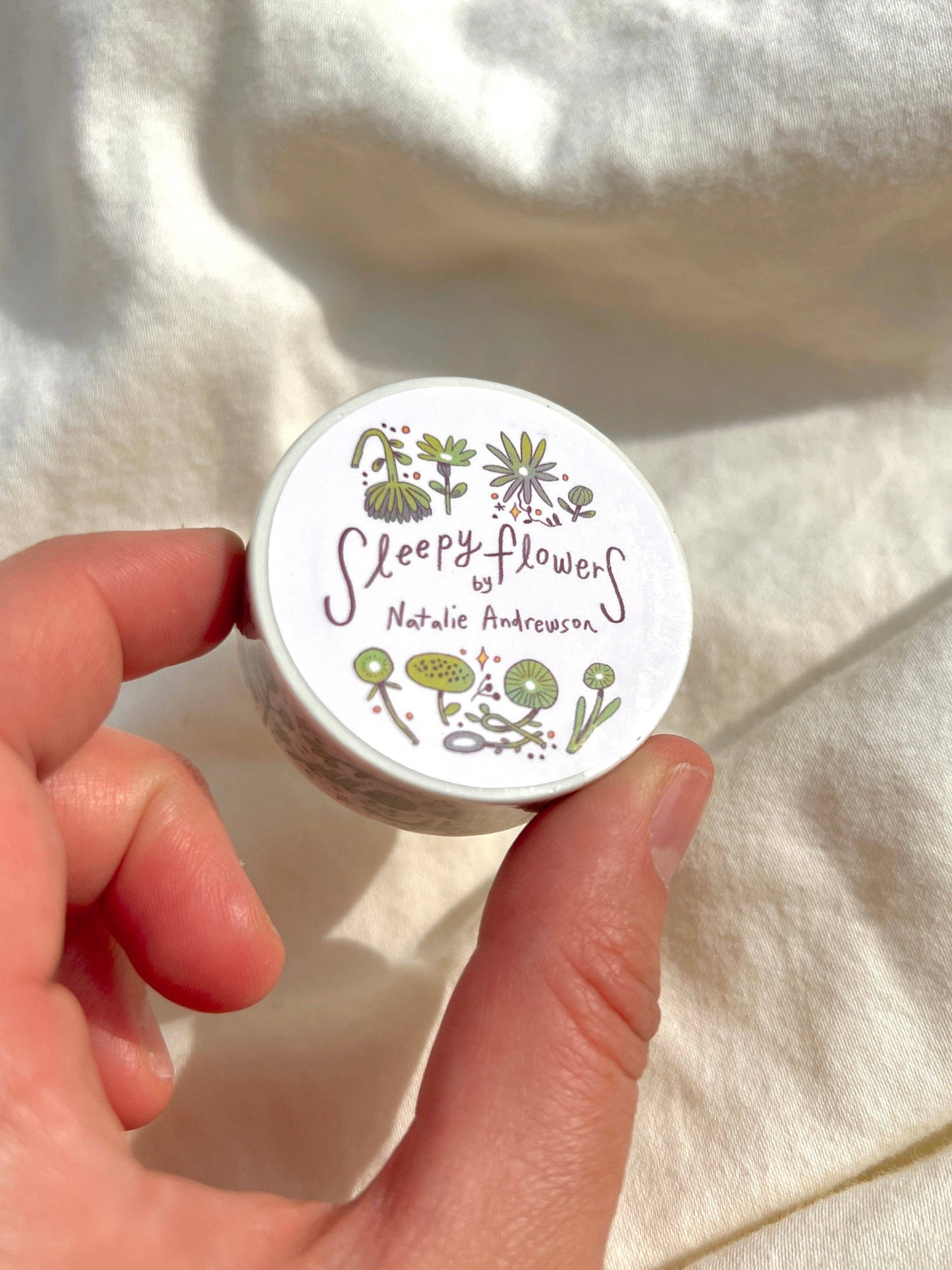 Natalie Anderson • Green and Purple Sleepy Flowers Washi Tape