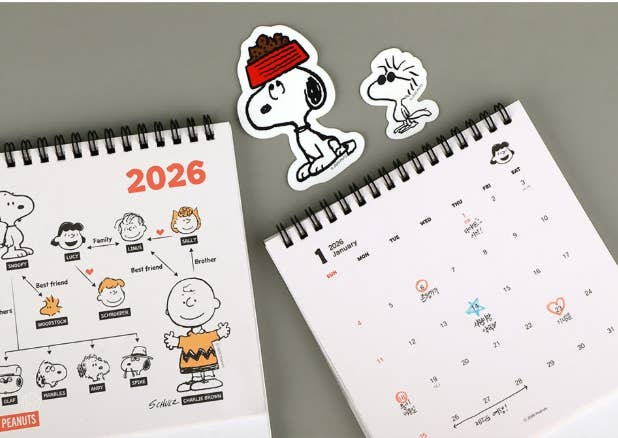 Peanuts 2026 Classic Square Desk Calendar