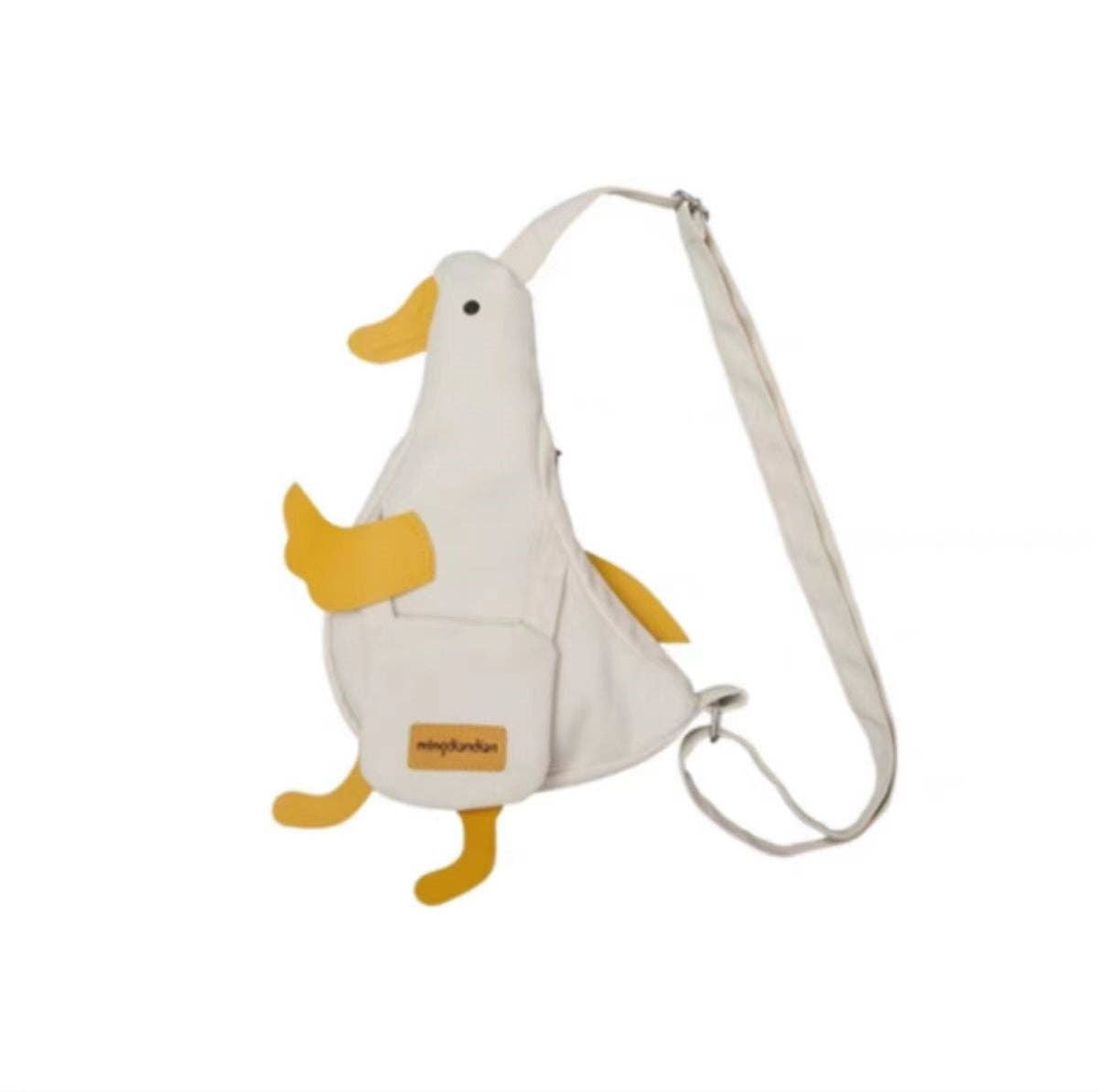 White Goose Canvas Chest Bag with Adjustable Strap