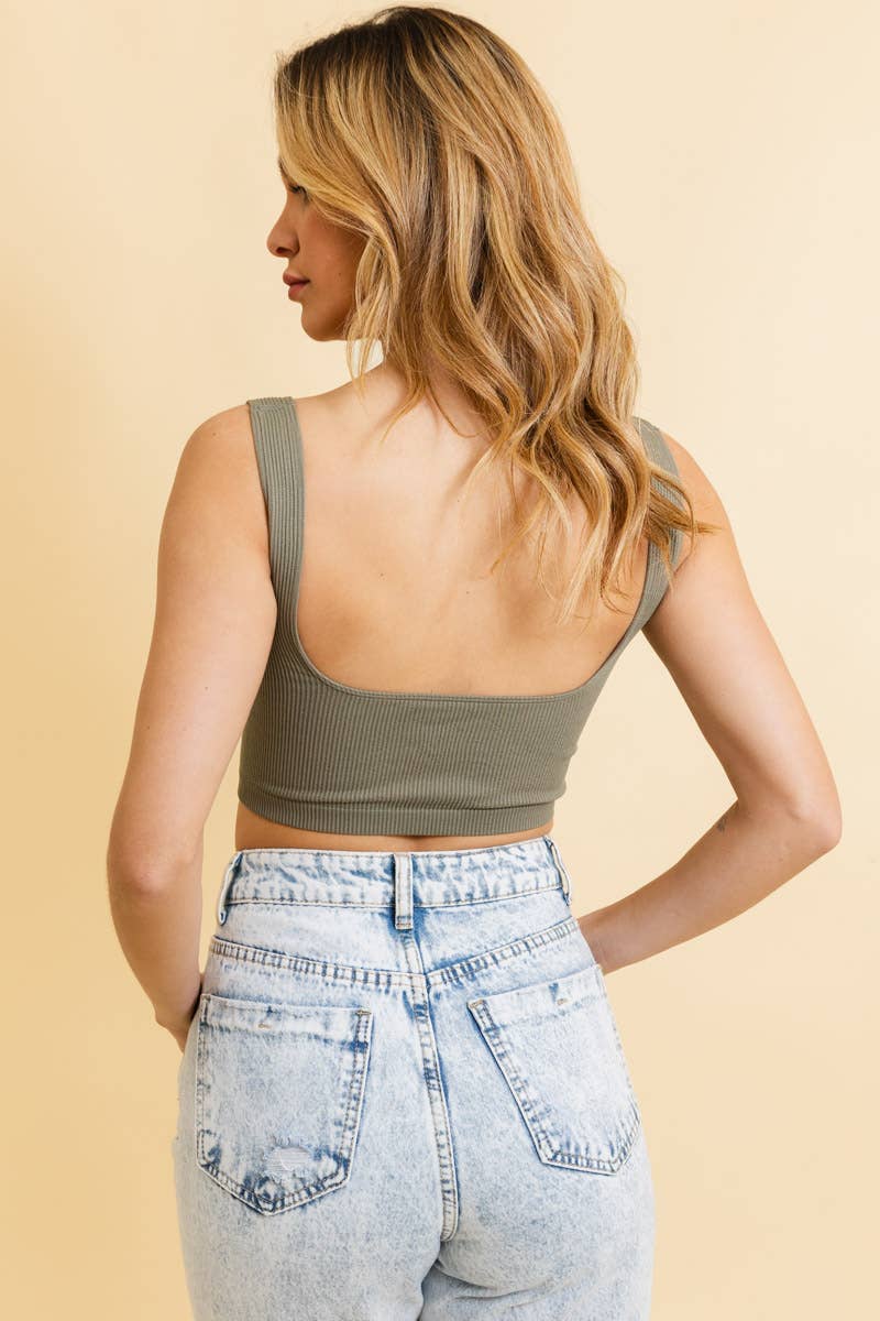 SALE • Versatile Ribbed Cinched Bralette
