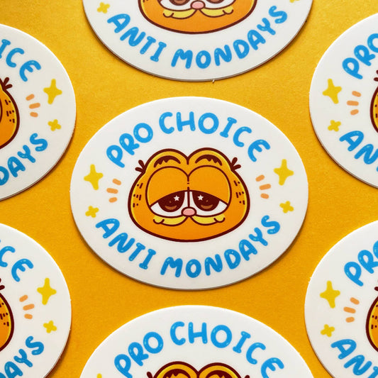 Ghostiekid • Pro Choice Anti Mondays Garfield Vinyl Sticker