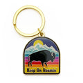 Lucky Horse Press • Bison Enamel Keychain