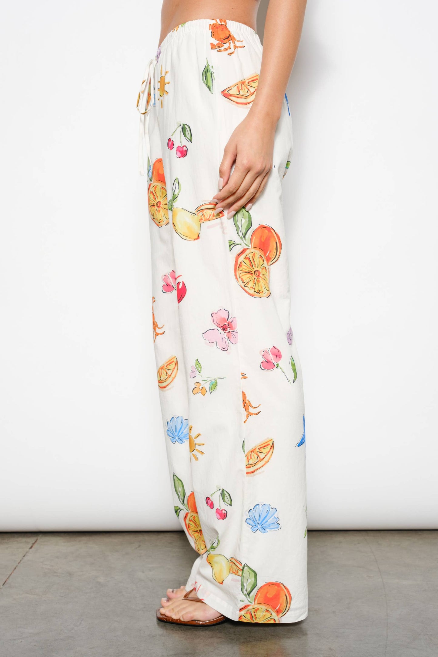 EXCLUSIVE SUMMER PRINT DRAWSTRING PANTS