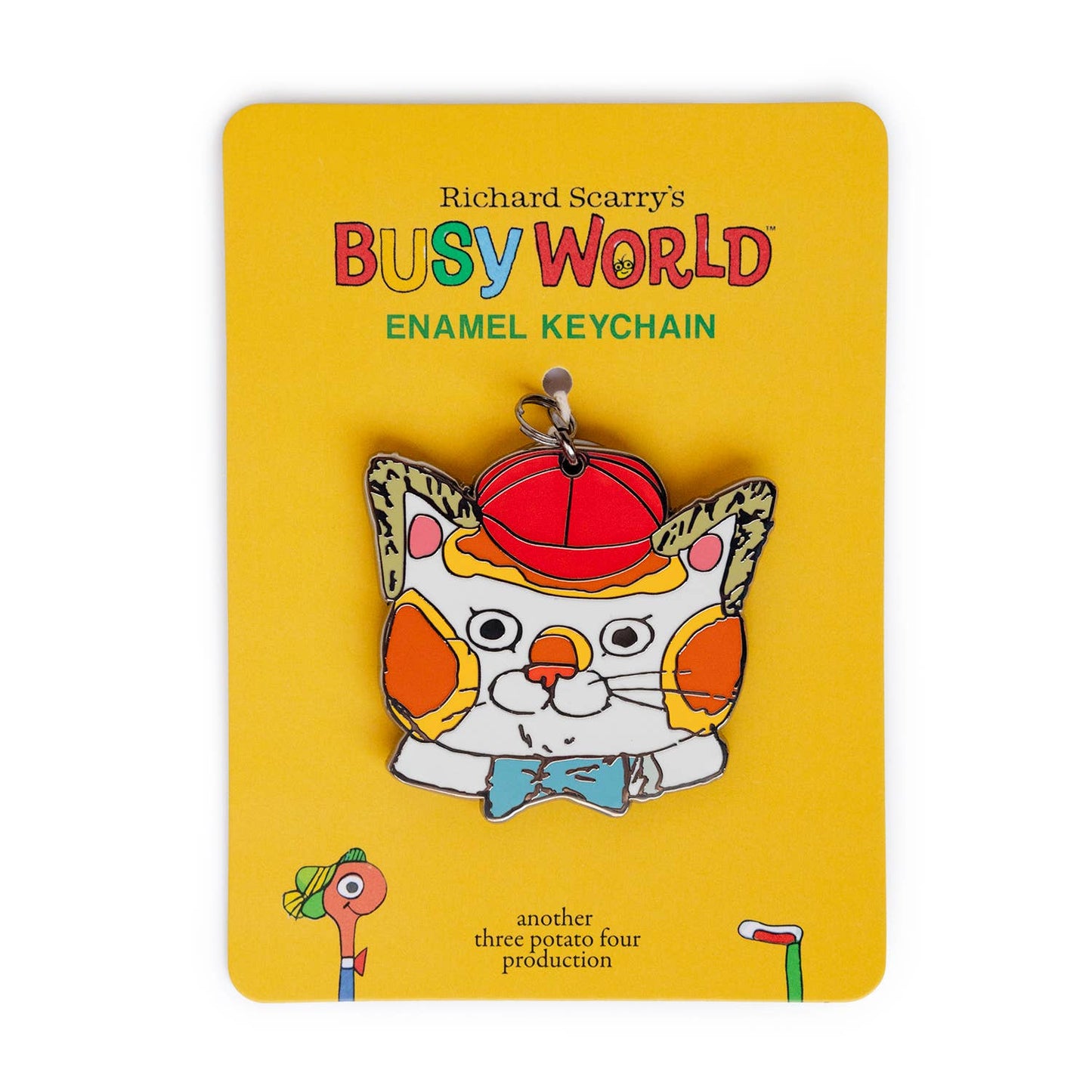 Huck Cat Richard Scarry Enamel Keychain