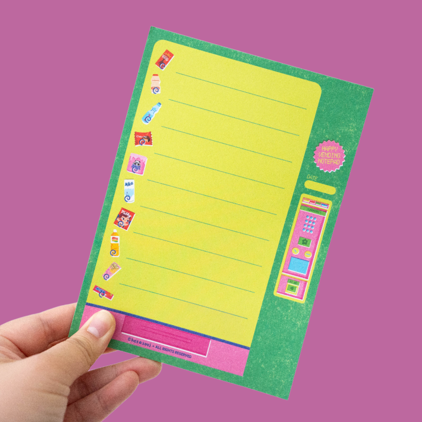 Hey Sooj • Happy Vending Notepad