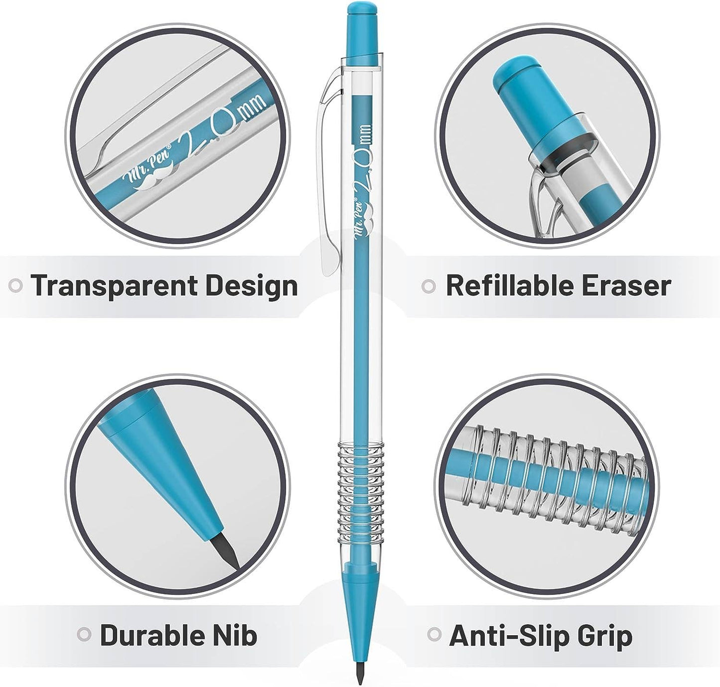 Mr. Pen Pastel Mechanical Pencil Set