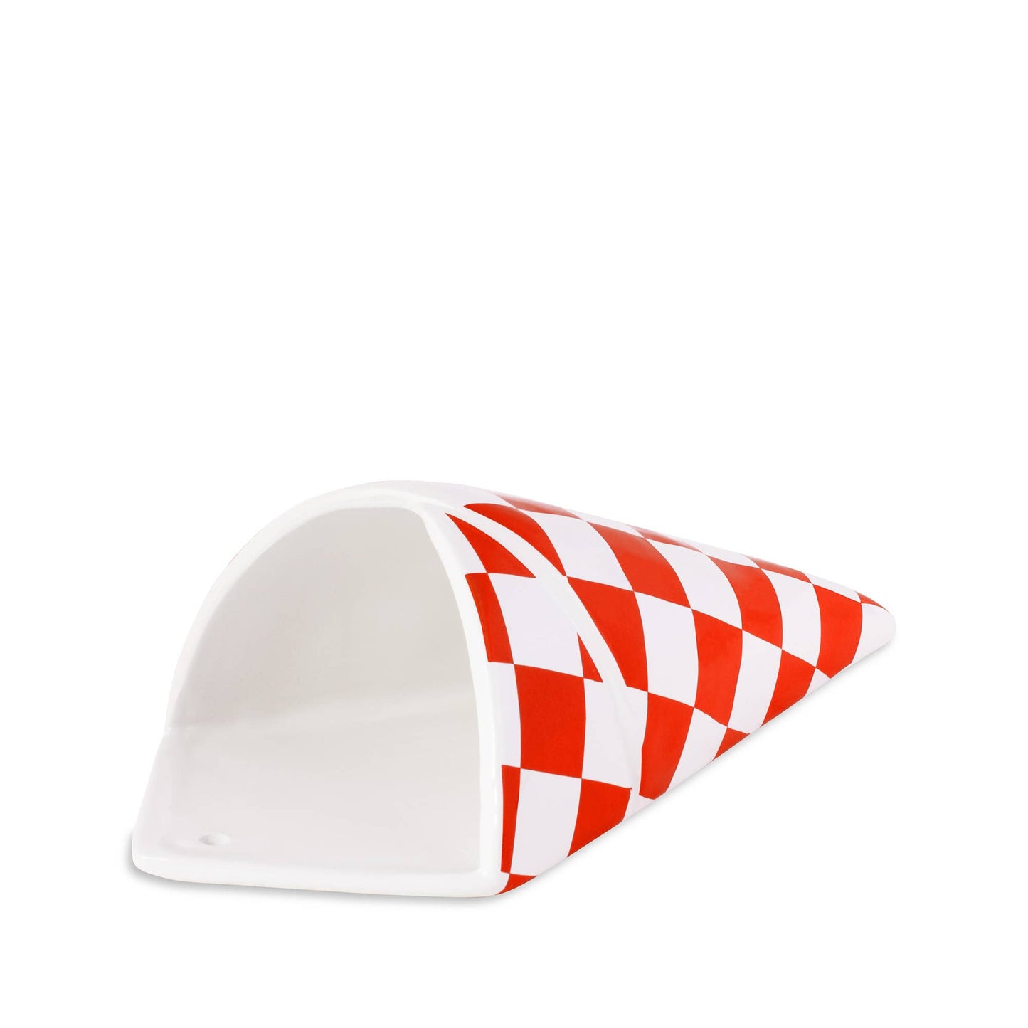 Wall Vase, Checker Bag Ceramic