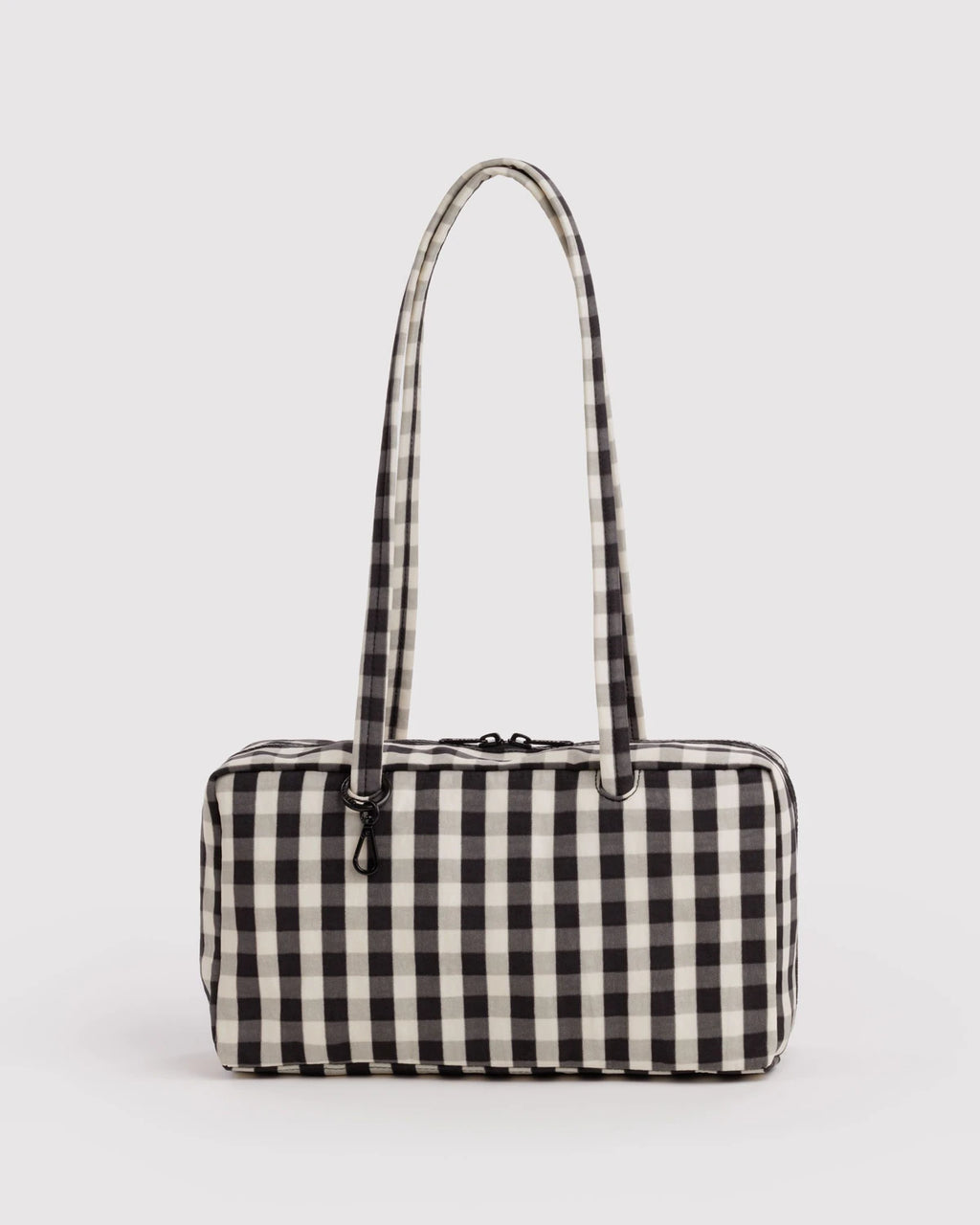 BAGGU • “Black And Cream Gingham” Nylon Bowler Bag