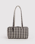 BAGGU • “Black And Cream Gingham” Nylon Bowler Bag