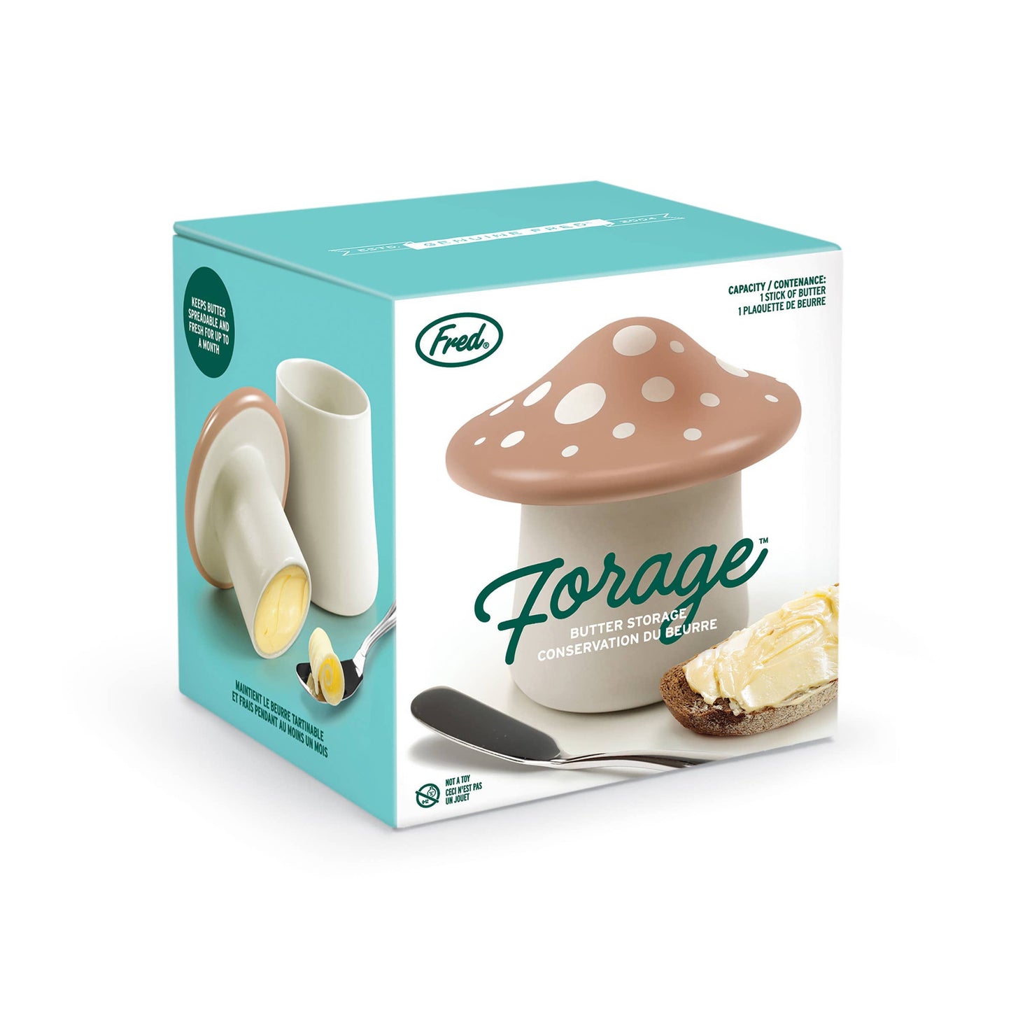 Fred & Friends • Butter Storage, Ceramic Mushroom