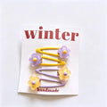 Resin Flower Mini Hair Clips