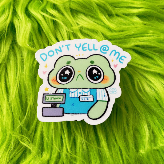Ghostiekid • Don't Yell at Me Sad Frog Vinyl Sticker