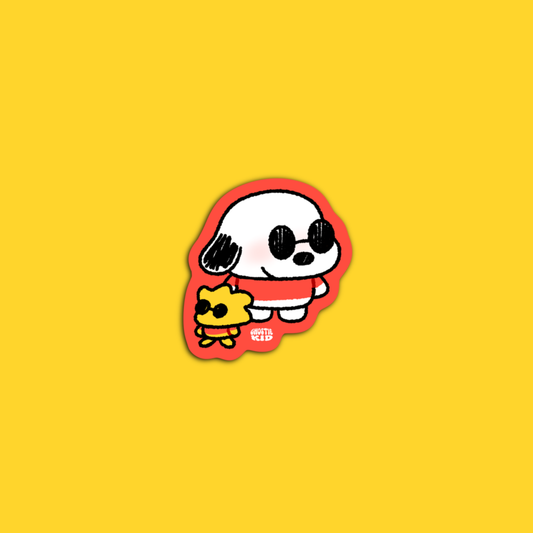 Ghostiekid • Joe Cool Snoopy and Woodstock Vinyl Sticker