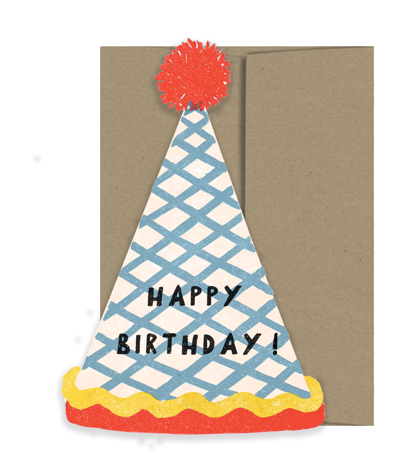 Happy Birthday Hat, Die-Cut Blank Greeting Card