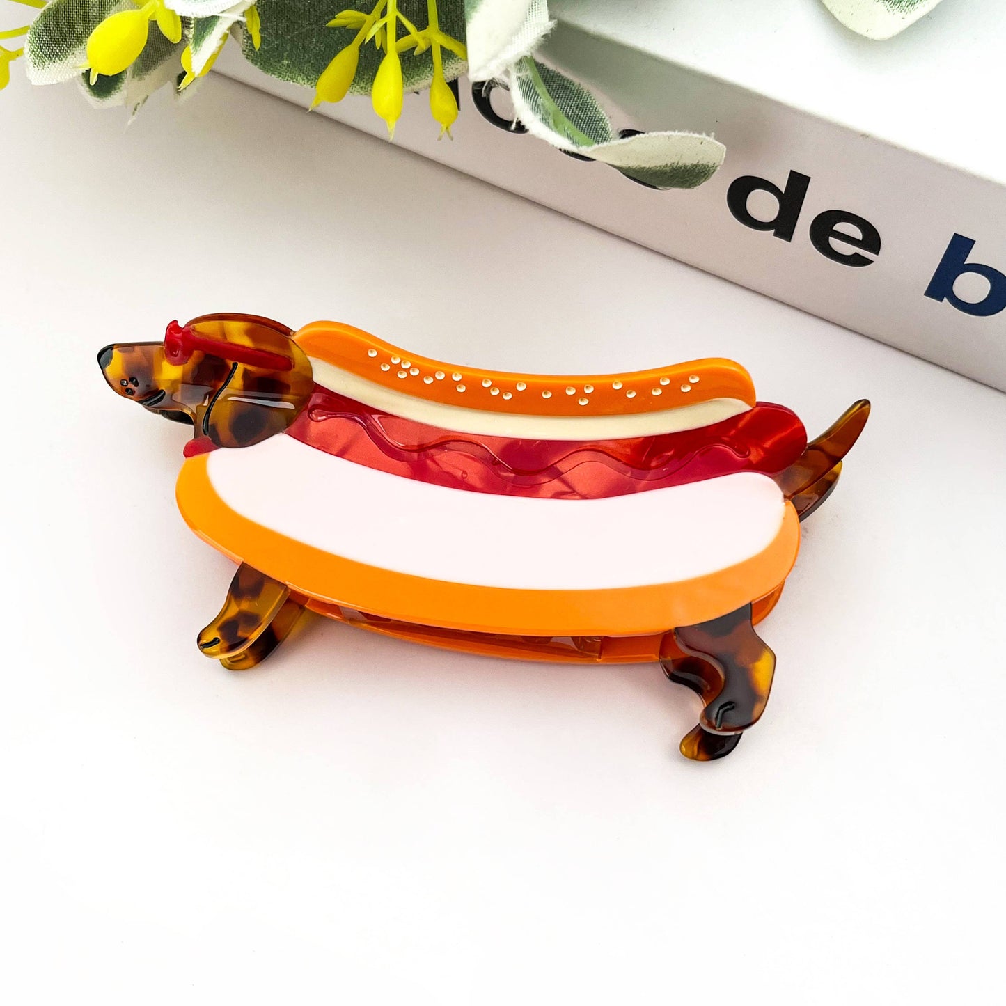 Stylish Hot Dog Hair Claw Clip