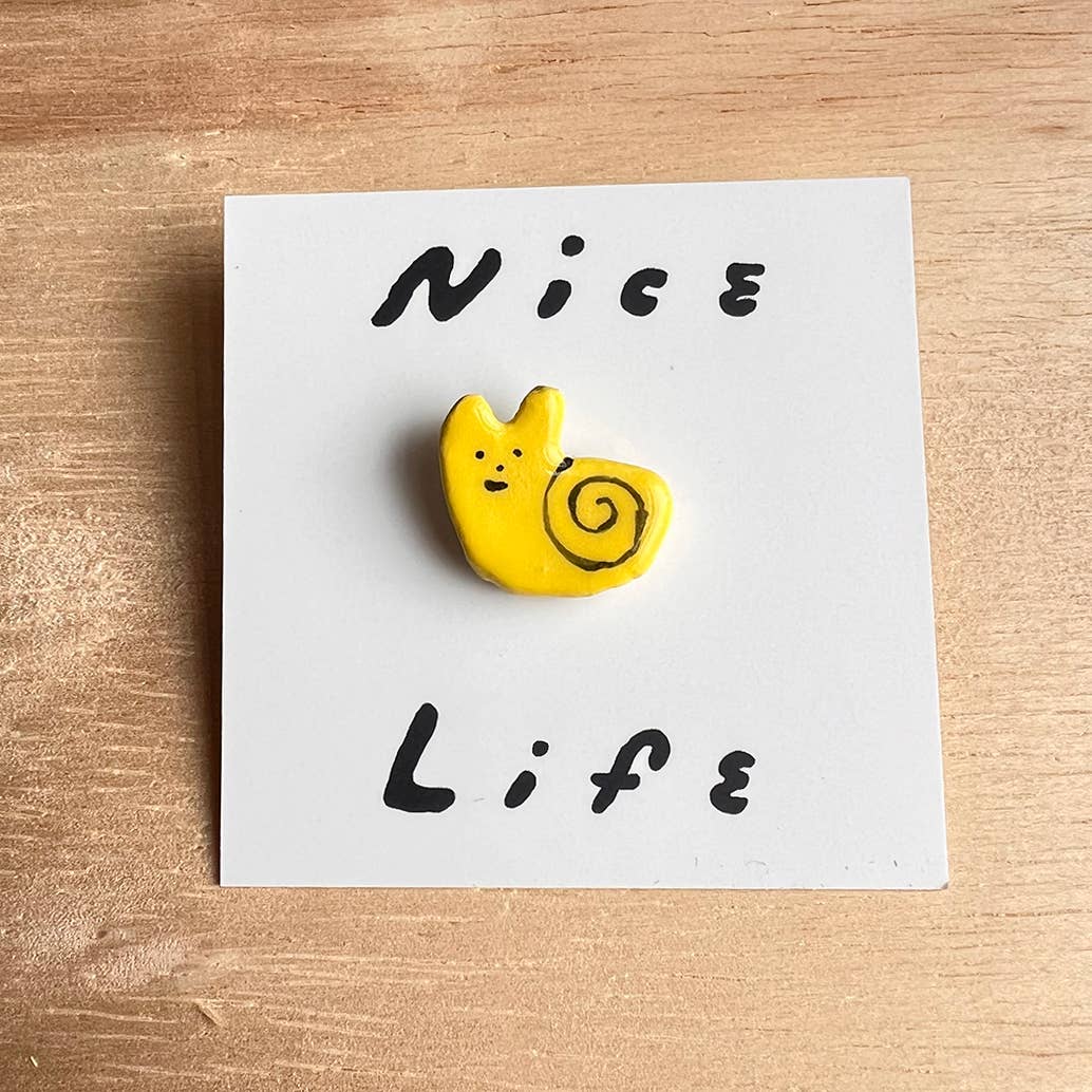 Ceramic Snail Pin