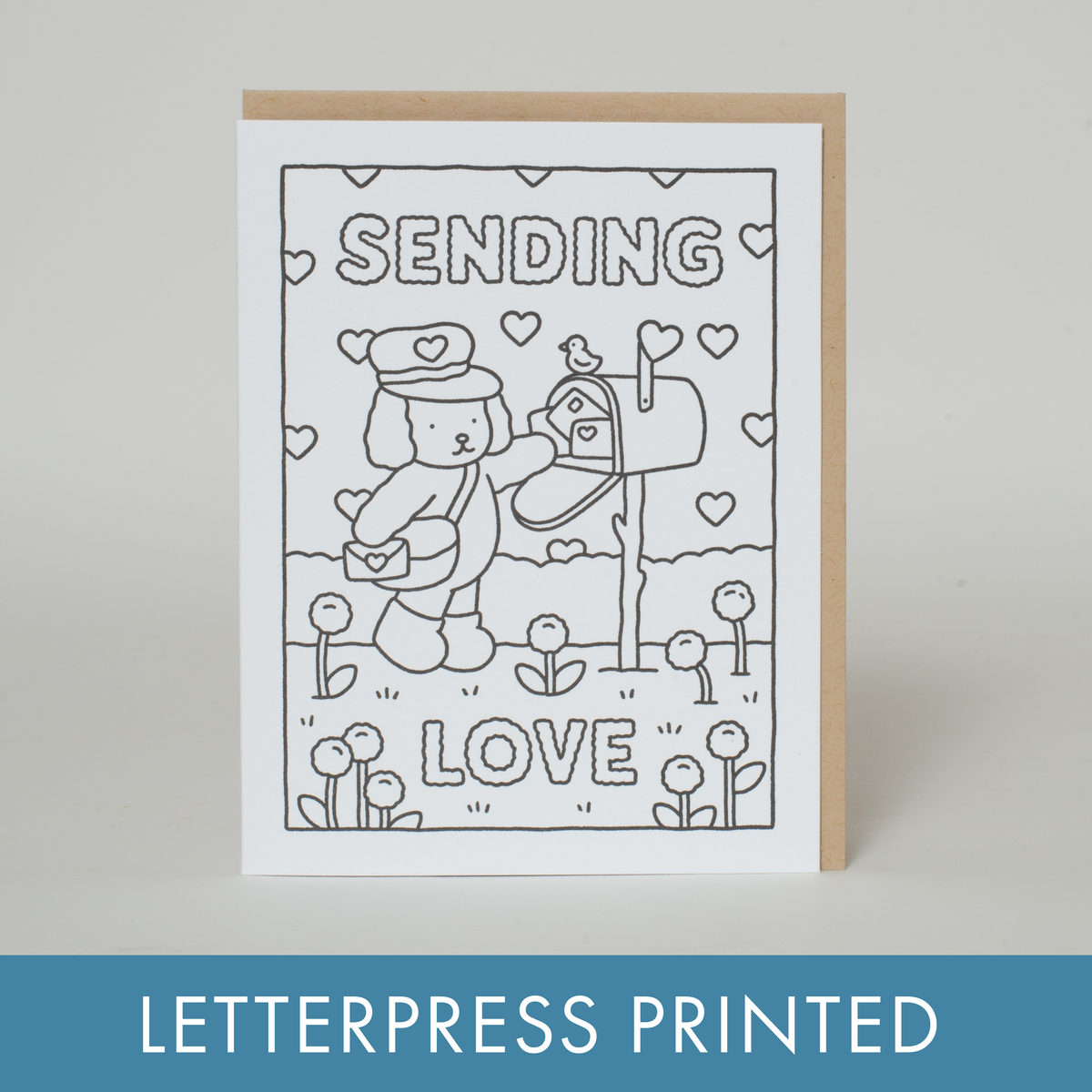 Bobbie Goods • Sending Love Puppy Coloring Greeting Card