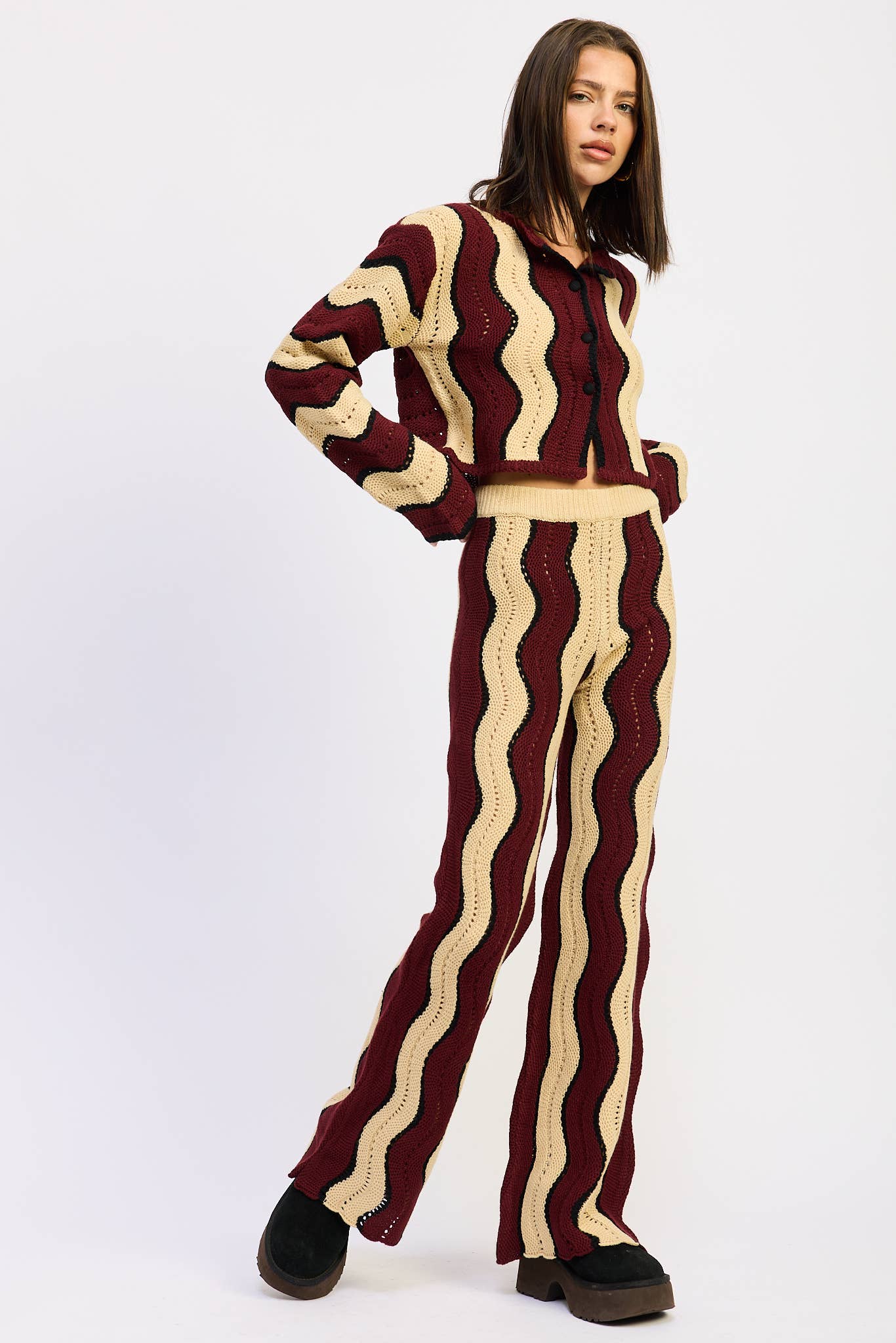 Emory Park • Cropped Sweater, Swirl Design