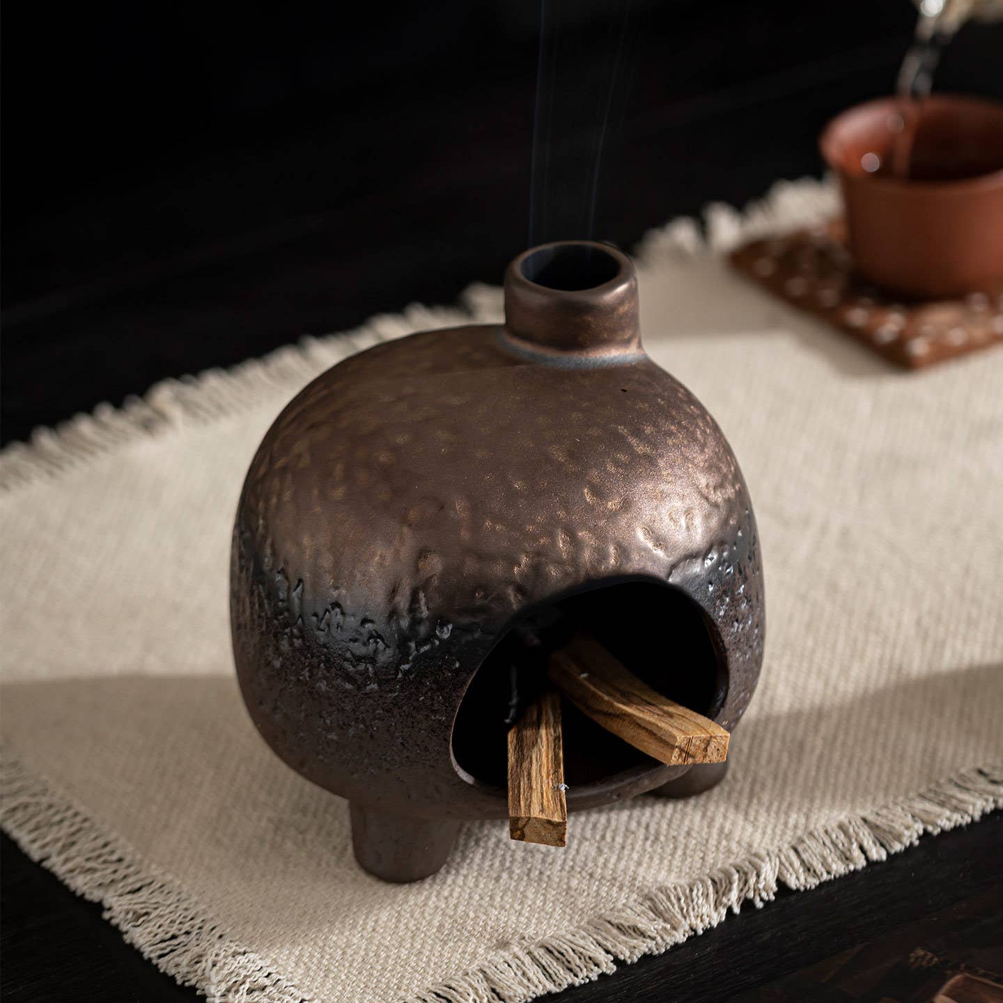 Little Golden House Incense Fireplace