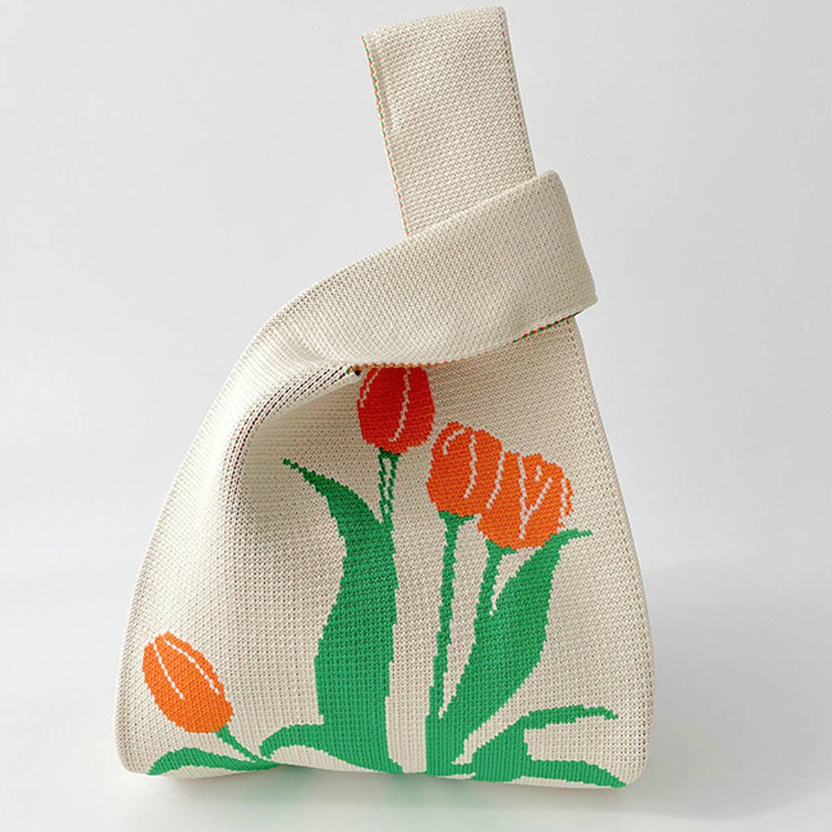 Floral Knit Hand Bag